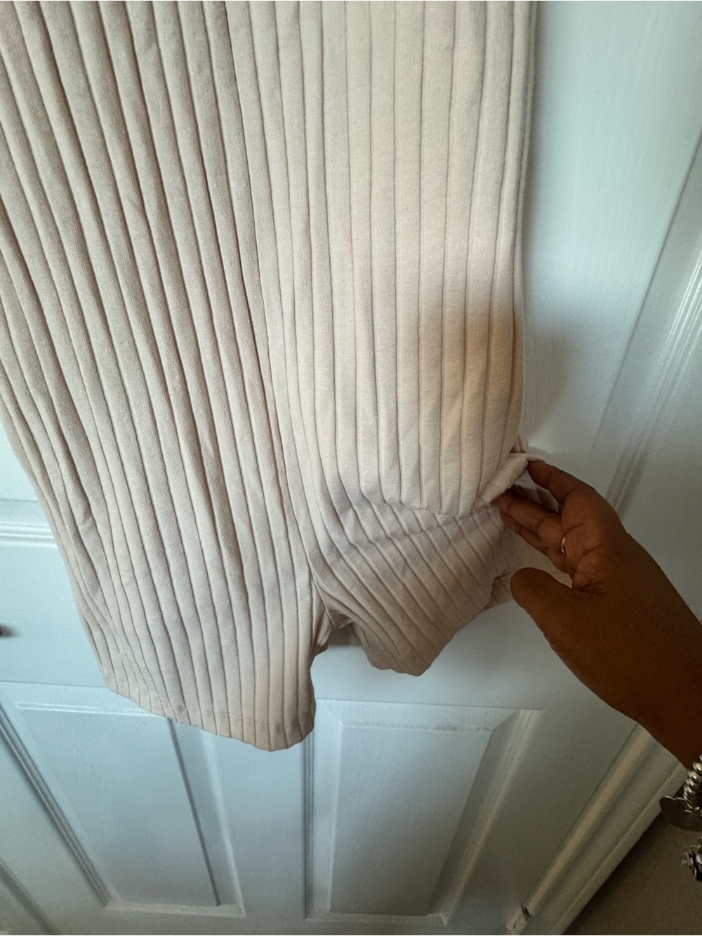 Zara Beige Ribbed Tank Top - Picture 3 of 4